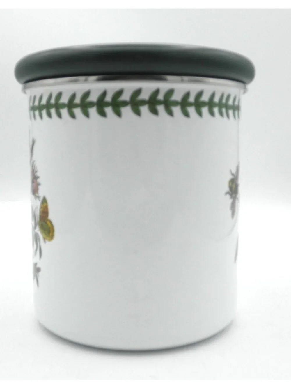 Portmeirion Botanic Garden Small Metal Canister w/Wood Lid Dog Rose PRTBOG